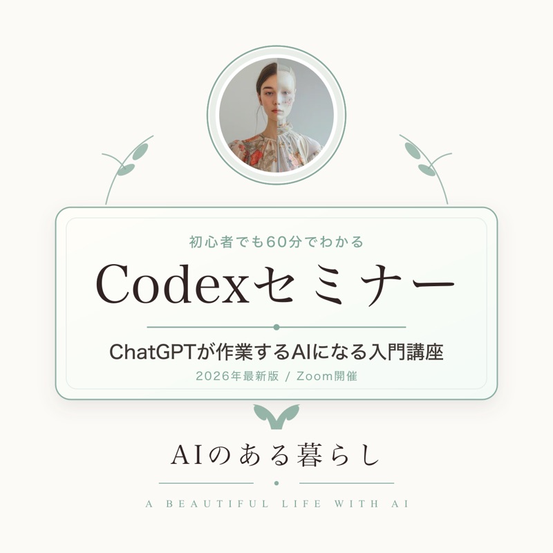 【2026年最新版】Claudeより簡単！初心者でも60分でわかる ChatGPT Codex(コーデックス)入門講座