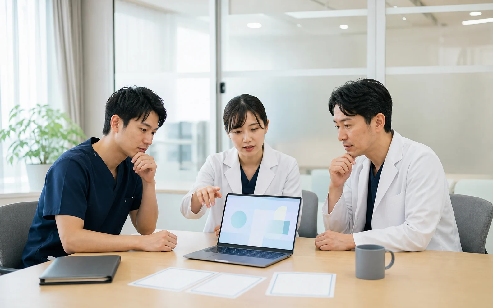 医療機関のチームでAI活用を学ぶ研修のイメージ